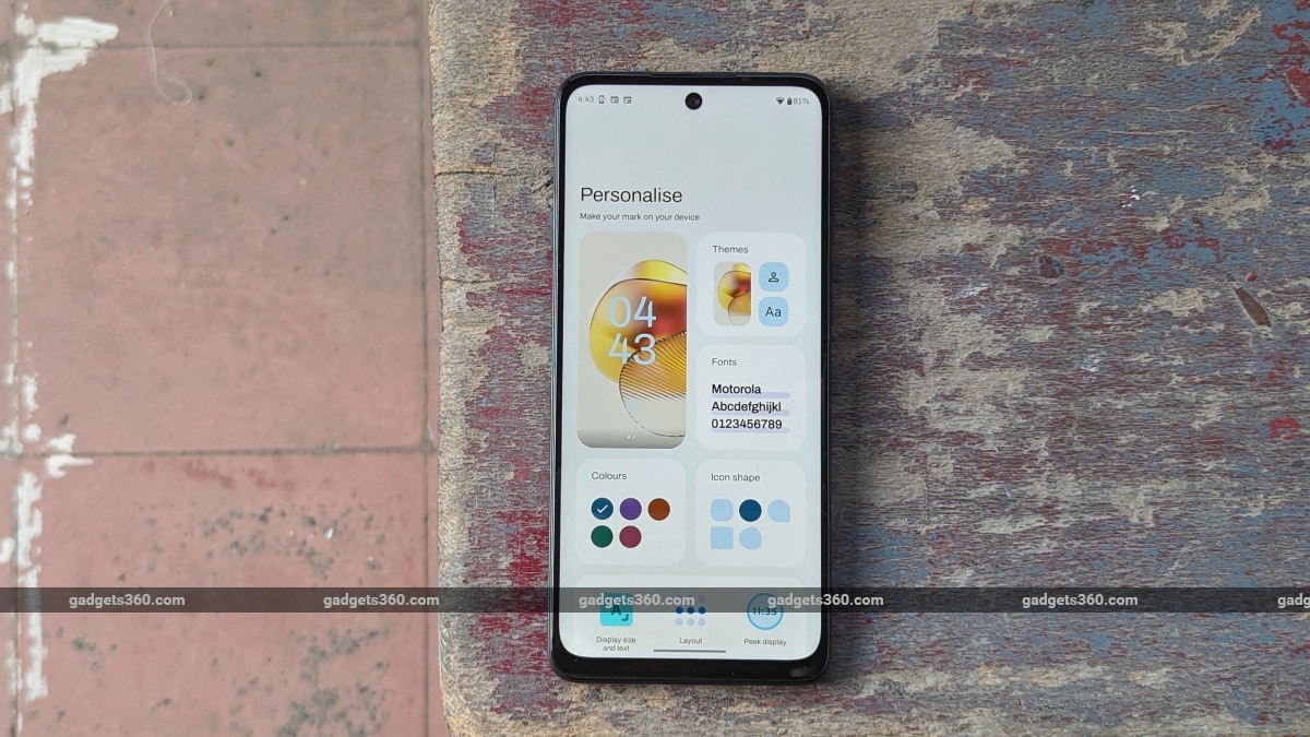 Moto G73 5G software front ndtv MotoG735G  Motorola