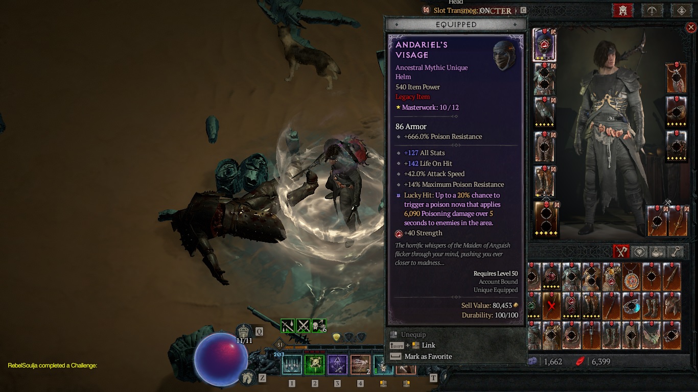 Diablo 4 Rogue Andariels Visage скриншот од лична архива на Иван Стојановски