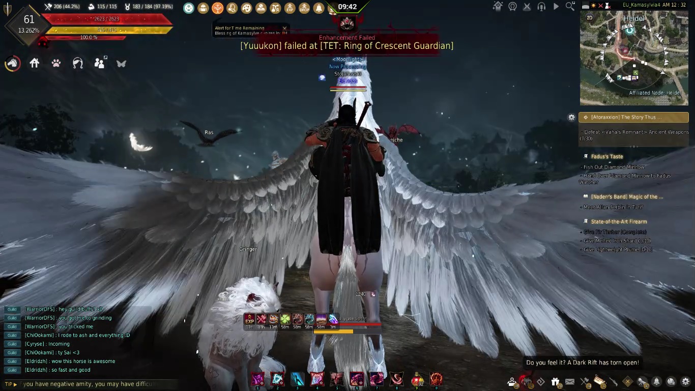 Eldritch riding a Pegasus on Black Desert Online скриншот од лична архива на Иван Стојановски