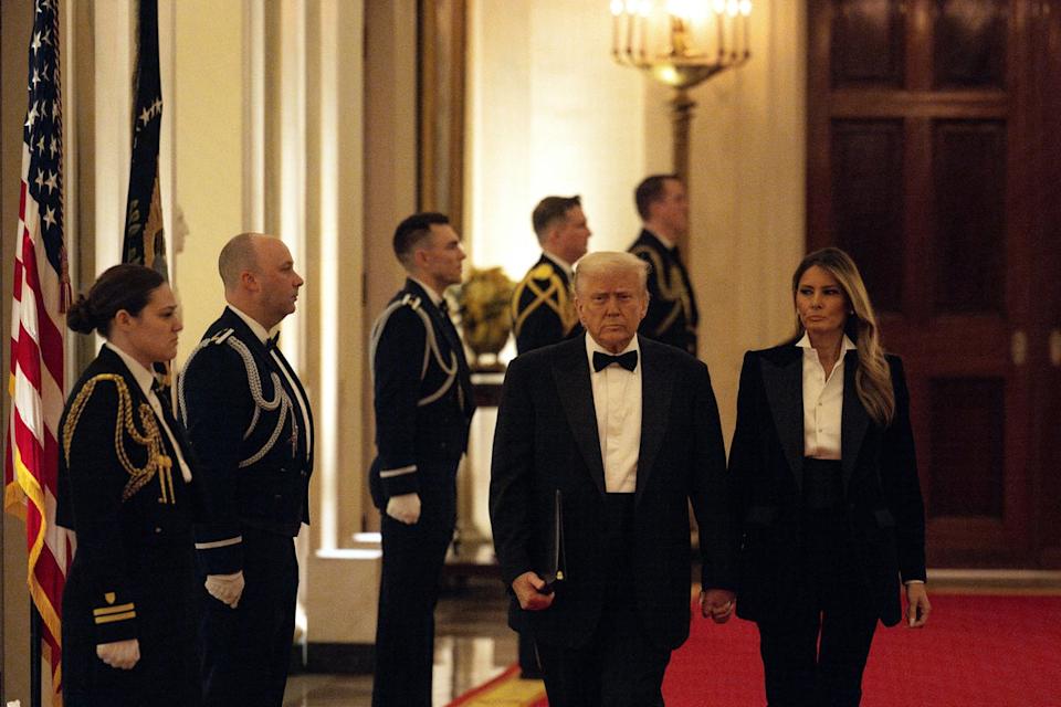 Speculation surrounding the state of the couple’s marriage has been rife given Melania’s infrequent appearances at the White House. (Getty)