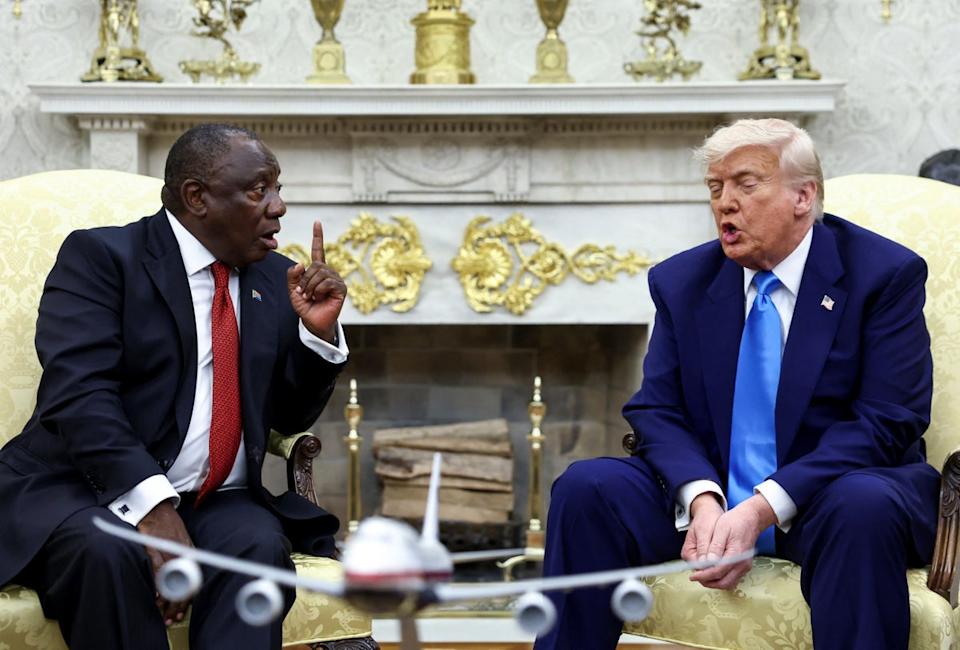 President Donald Trump meets South African President Cyril Ramaphosa in the Oval Office of the White House (REUTERS)